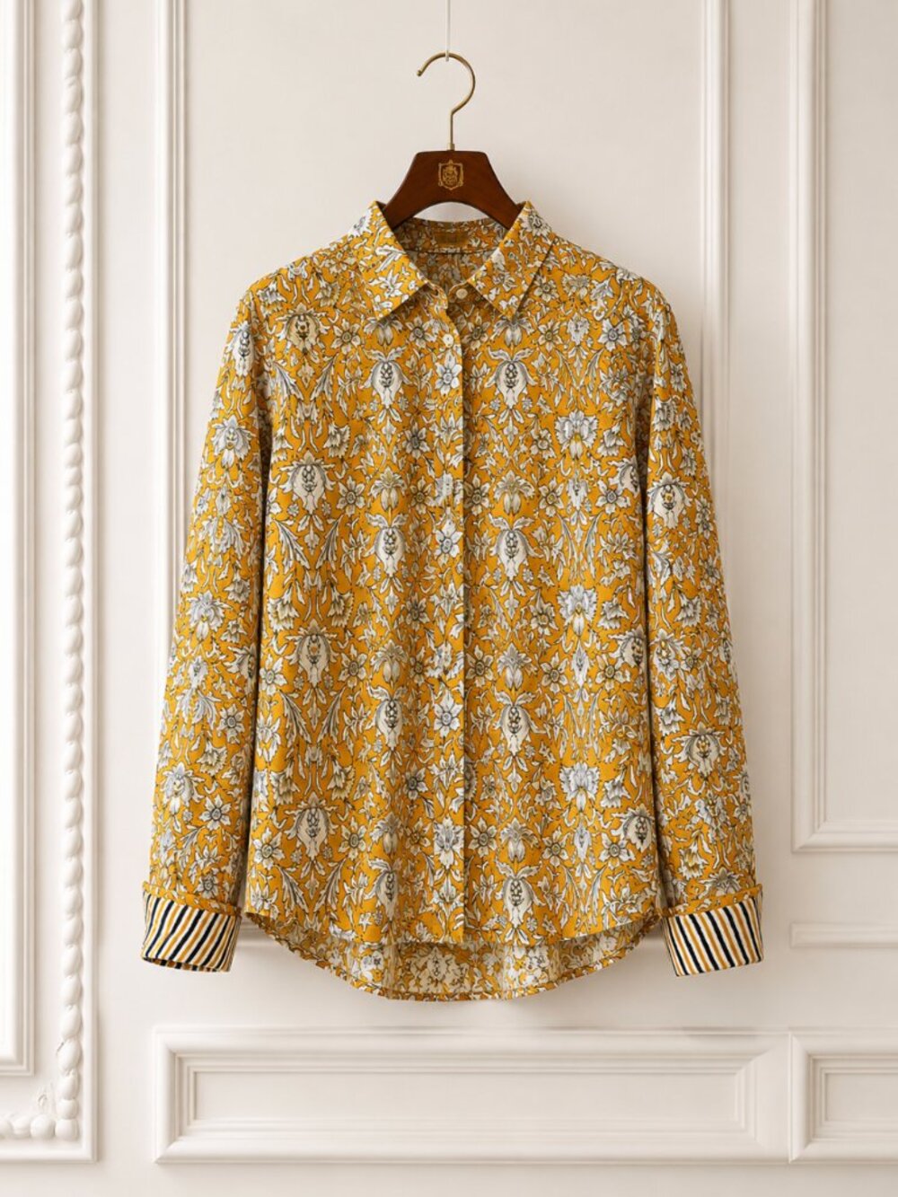 Small Talbots Cotton Button Front Shirt - Intricate Garden